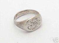   antique silver ring with Islam calligraphy Middle East 19th century