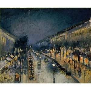  Oil Painting Boulevard Montmartre Night Camille 