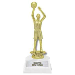  Basketball Female Figure 6 Participation Trophies WHITE 