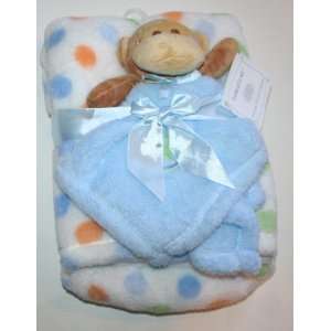   Baby   Babygear Dot Baby Blanket with Monkey Snuggie 30 x 36 Baby