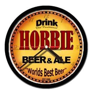  HOBBIE beer and ale cerveza wall clock 