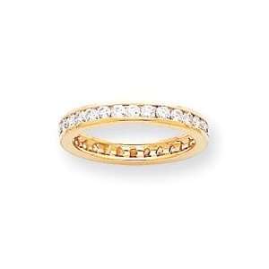  Moissanite Eternity Band in 14k Yellow Gold Jewelry