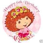 STRAWBERRY SHORTCAKE Edible CAKE Image Icing Topper Rnd items in Cool 