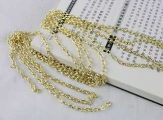 Meters Gold Plated small oval cabel metal chain 5x3mm  