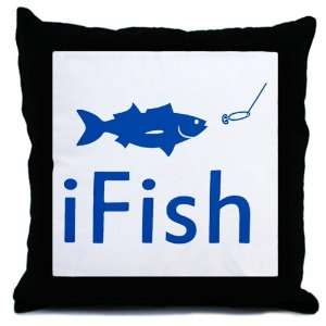  Throw Pillow iFish Fishing Fisherman 