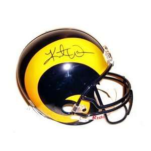  Kurt Warner Autographed St Louis Rams NFL Full Size Helmet 