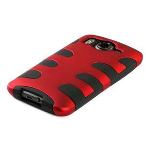 Hybrid Hard / Gel Dual Tone Case for HTC INSPIRE 4G Red/Black  
