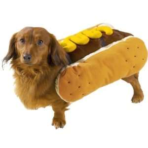   Canine Polyester Hot Diggity Dog Costume, Small, Mustard