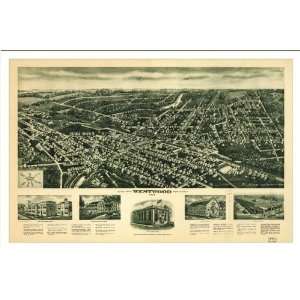  Historic Westwood. New Jersey, c. 1924 (M) Panoramic Map 