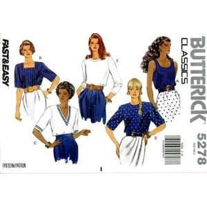   Pattern 5278 Misses Tops, Sizes 12 14 16 Arts, Crafts & Sewing