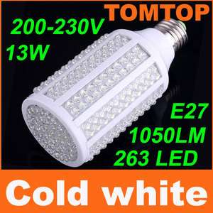 E27 13W 263 LED Corn Light Bulb Cold White 1050LM 220V  