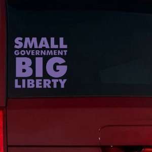  Small Government Big Liberty Window Decal (Lavender 