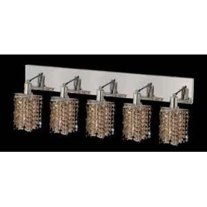 Mini 5 Light Oblong Canopy Pentagon / Star Wall Sconce in 