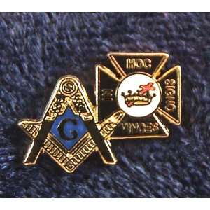 Square & Compasses Knights Templar Masonic Lapel Pin 