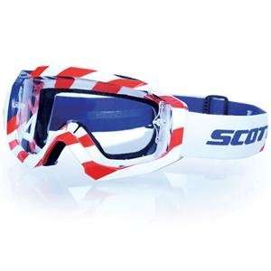  Scott Hustle MXDN Goggles   Red/White/Blue Automotive