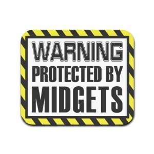  Warning Protected By Midgets Mousepad Mouse Pad