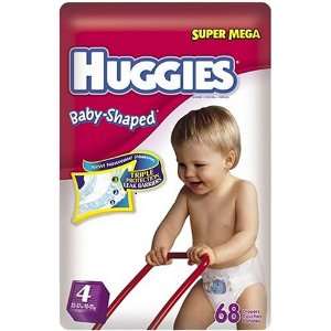 Huggies Diapers with Gigglastic Waistband, Size 4 (22 37 lb), Super 