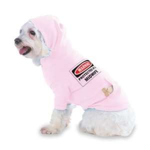 PROTECTED BY A MIDWIFE Hooded (Hoody) T Shirt with pocket for your Dog 