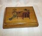   Flapper Wooden Snuff Box   like Mauchline or Tartanware Pen & Ink