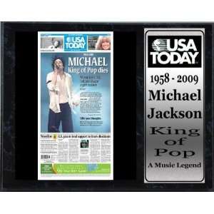 Michael Jackson USA Today Front Page King of Pop 12 x 15 Statistic 