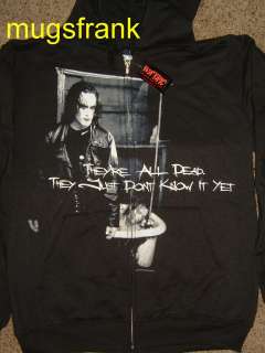 The Crow Movie Theyre All Dead Zip up Hoodie Jacket Shirt  