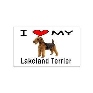  I Love My Lakeland Terrier Rectangular Sticker Everything 