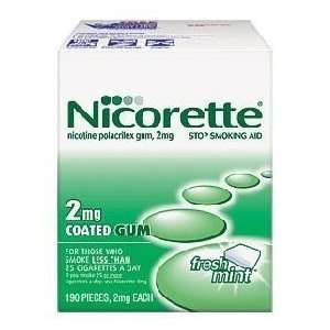    Nicorette Fresh Mint Gum, 2 Mg, 190 Pieces