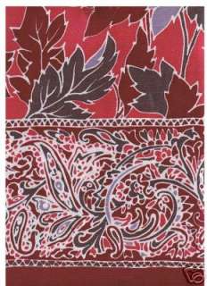 121 Coral Floral Batik Hand Paint Taffeta Silk Fabric  