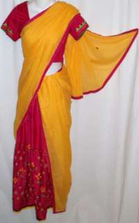  Cotton Emb Indian Lengha Choli Sari Skirt Belly Dance Set M 36  