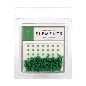  American Crafts Elements Brads Mini 5mm 48/Pkg Shamrock; 3 