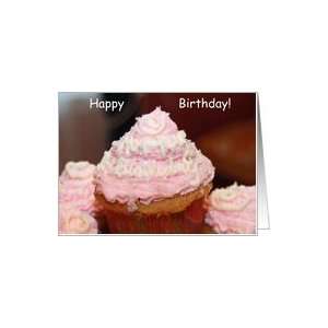  Birthday Pink Icing Cupcake Card Toys & Games