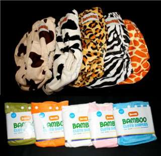 Organic Minky Bamboo Cloth Diaper/Nappy+10 Inserts OS  