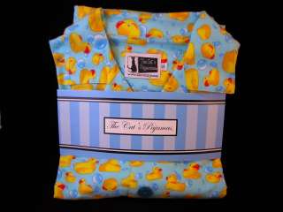 Ladies 2 pc Rubber Ducky Cotton Flannel Pajamas Set S  