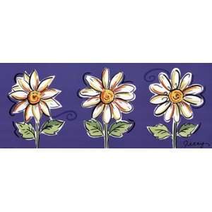  3 White Daisies   Poster by Allison Jerry (20x8)