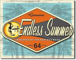 Vintage Retro Tin Sign Surf Surfing Endless Summer  