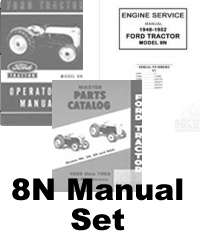 Ford 8N Tractor Engine Service Operators Parts Manual  