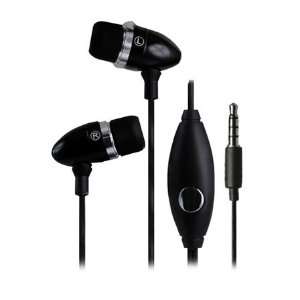  Universal In Ear Headphones with Microphone   Black/Silver 