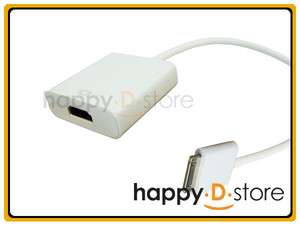 Apple 30 Pin Dock Connector to HDMI Adapter Cable Audio  