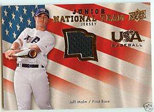 2008 Upper Deck Team USA Baseball Jeff Malm Jersey Card  