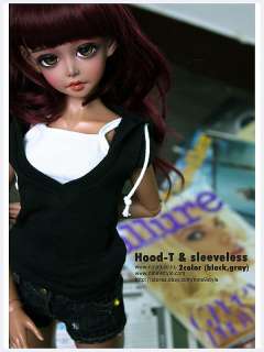 Hood T & Sleeveless (2color) BJD outfit SD13 msd  