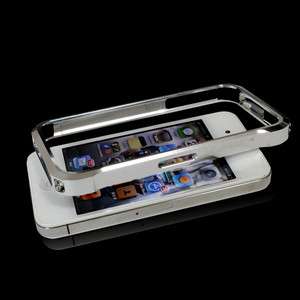   Backplate for iPhone 4 4G 4S Case SILVER Aluminum Metal Bumper  