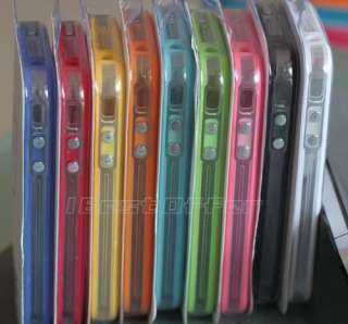   Bumper Clear Frame Case for iPhone 4/4G/4S With Side Button  