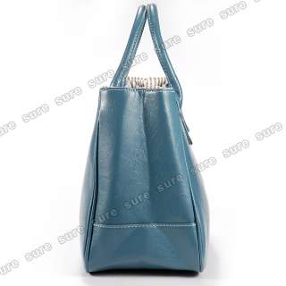 Women leather satchel Handbag Totes Hobo zip magnetic button closure 