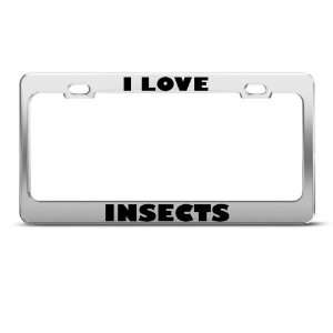 Love Insects Insect Animal Metal license plate frame Tag Holder