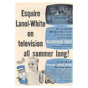  1955 Masquerade Party TV Show Esquire Shoe Polish Print Ad 