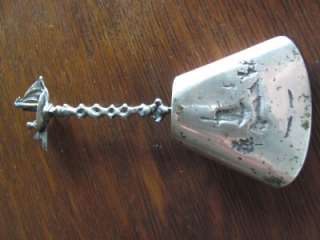 DUTCH Antique SILVER REPOUSSE SUGAR CADDY SPOON SCOOP Export Key 1901 