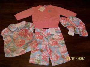 Janie Jack ENCHANTED BUTTERFLY 4 Piece Lot NWT 6 9 12mo  