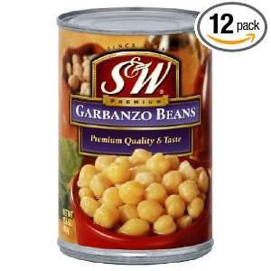 Beans, Garbanzo, 15.5 Ounce (Pack of 12)  Grocery 