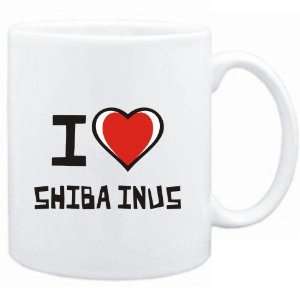  Mug White I love Shiba Inus  Dogs