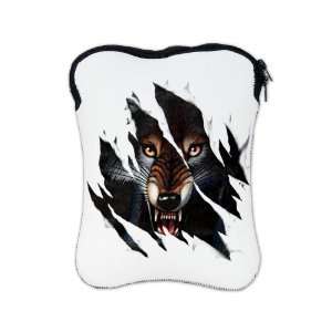  iPad 1 2 & New iPad 3 Sleeve Case 2 Sided Wolf Rip Out 